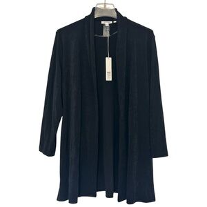 Chico's Long Knit Jacket Travelers black cardigan